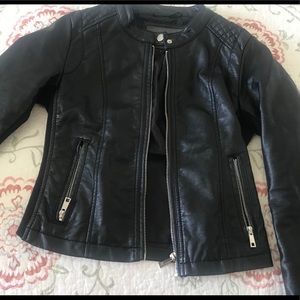Black leather jacket